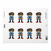 Étiquette Cute Superhero Boy (Feuille entière)