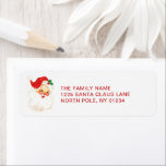 Étiquette Cute Vintage Santa Claus Christmas Return Address<br><div class="desc">Cute Christmas return address labels with a vintage Santa Claus and your return address in red. These holiday return address labels are sure to add a festive touch to your Christmas cards.</div>