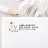 Étiquette Cute White Unicorns Magical Mama & Baby (En situation)