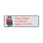 Étiquette Cute Winter Cat Holiday Adresse (Devant)