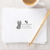 Étiquette Cute Yorkshire Terrier Amoureux des chiens chiot Y (En situation)