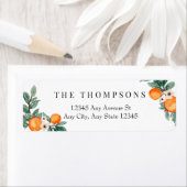 Étiquette Cutie | Baby shower orange | Adresse de retour (En situation)