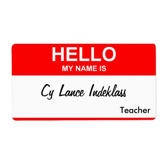 Étiquette Cy Lance Indeklass (Devant)