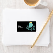 Étiquette Cyan Octopus Princess (En situation)