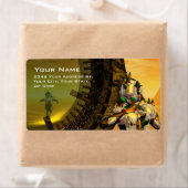 Étiquette CYBORG TITAN DANS LE DÉSERT D'HYPERION Sci-Fi (En situation)