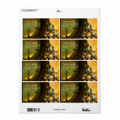 Étiquette CYBORG TITAN DANS LE DÉSERT D'HYPERION Sci-Fi (Feuille entière)