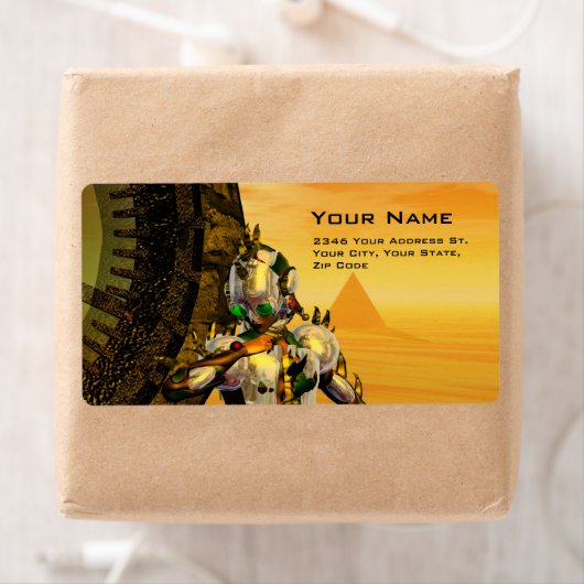 Étiquette CYBORG TITAN DANS LE DÉSERT D'HYPERION Sci-Fi (En situation)