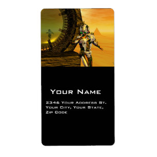 Étiquette CYBORG TITAN DANS LE DÉSERT D'HYPERION Sci-Fi