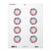 Étiquette Cycle de Merry Christmas (Feuille entière)