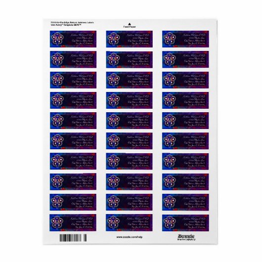 Étiquette Cycles Déesse 3D (Feuille entière)