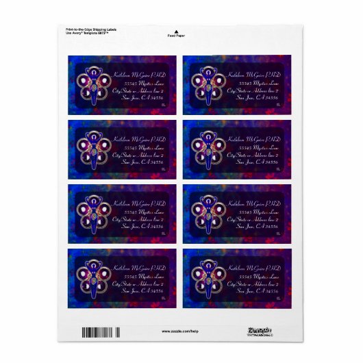 Étiquette Cycles Déesse 3D (Feuille entière)