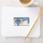 Étiquette Cygnes blancs (En situation)