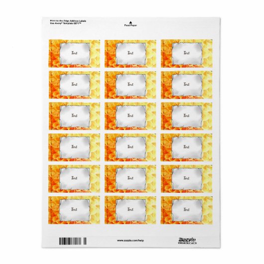 Étiquette d' (Feuille entière)