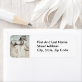 Étiquette Da Vinci Horse Study Renaissance Sketch Art (En situation)