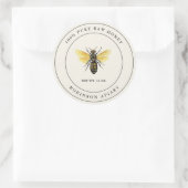 Étiquette d'abeille à miel vintage (Sac)