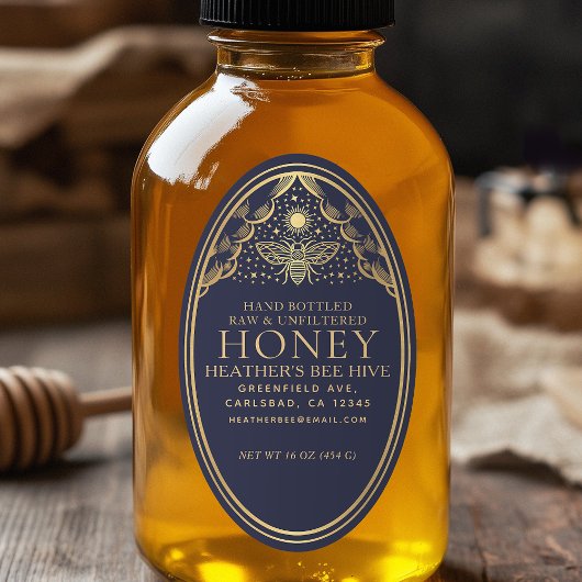 Étiquette d'abeilles à miel à miel de Tarot de cui