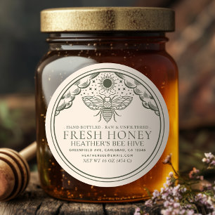 Étiquette d'abeilles de miel de Tarot de cuisine