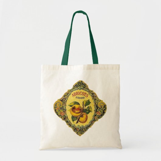 Étiquette d'abricot français vintage - Sac (Devant)