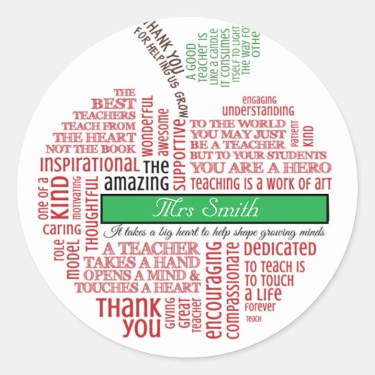 Étiquette d'accessoires pour enseignants (Devant)