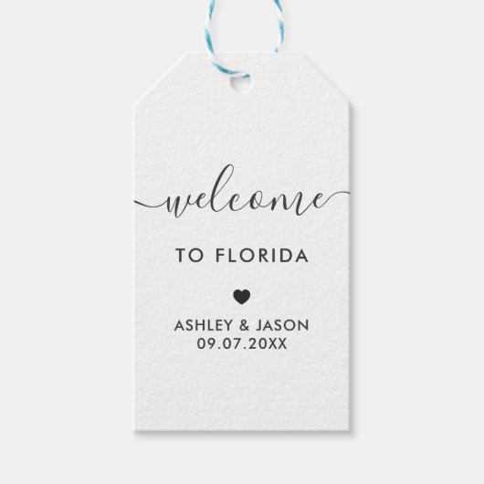 Étiquette d'accueil, Sac d'accueil Mariage Étiquet (Devant)