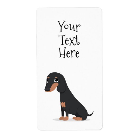 Étiquette Dachshund (Devant)