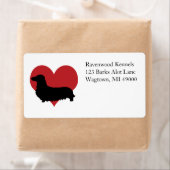 Étiquette Dachshund (En situation)