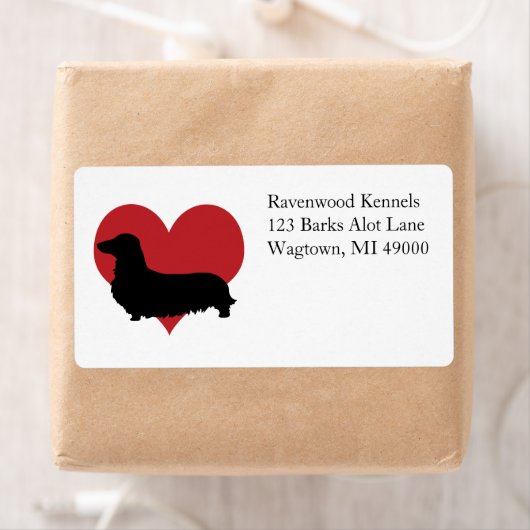 Étiquette Dachshund (En situation)