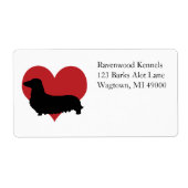 Étiquette Dachshund (Devant)