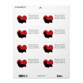 Étiquette Dachshund (Feuille entière)