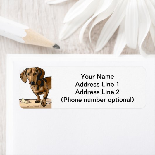 Étiquette dachshund (En situation)