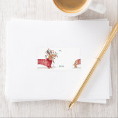 Étiquette Dachshund Chien de Noël Chandail douillet avec lum (En situation)