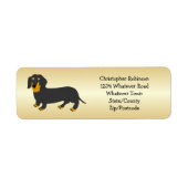 Étiquette Dachshund Design personnalisé (Devant)