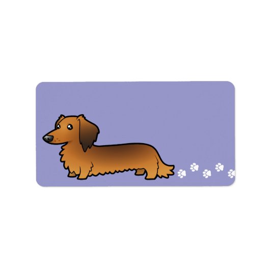 Étiquette Dachshund (lounghair) (Devant)