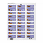 Étiquette Dachshund (lounghair) (Feuille entière)