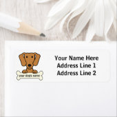 Étiquette Dachshund personnalisé (En situation)