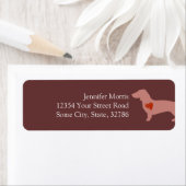 Étiquette Dachshund Saint-Valentin (En situation)