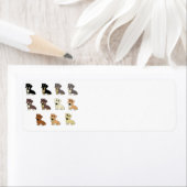 Étiquette Dachshund toutes les couleurs dessins animés (En situation)