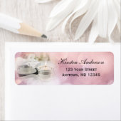 Étiquette d'adresse à bokeh rose | Thé pour l'ente (En situation)