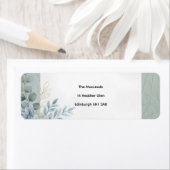 Étiquette d'adresse à bordure latérale botanique b (En situation)