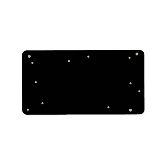 Étiquette d'adresse à impression autonome noire (Devant)