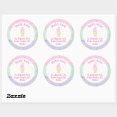 Étiquette d'adresse à paillettes en forme de cône (Feuille)