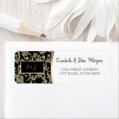 Étiquette d'adresse à Tourbillons de Paillettes Do (En situation)