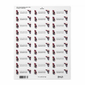 Étiquette d'adresse automnale à motif floral aquar (Feuille entière)