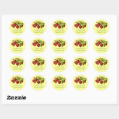Étiquette d'adresse aux fraises fraîches (Feuille)