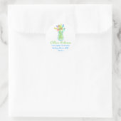 Étiquette d'adresse bouquet de fleurs graphiques K (Sac)