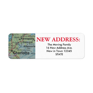 Étiquette d'adresse Charlotte New
