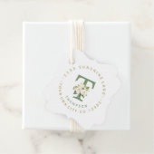 Étiquette d'adresse circulaire florale blanche dél (En situation)