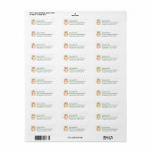 étiquette d'adresse Clementine Cutie (Feuille entière)