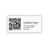 Étiquette d'adresse commerciale simple code QR per (Devant)