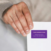 Étiquette d'adresse commerciale violette basée sur